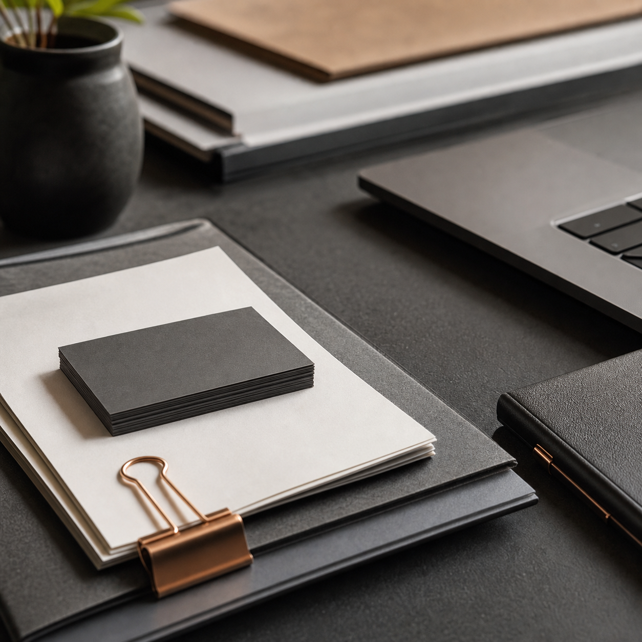 Organized documents and business support workspace
